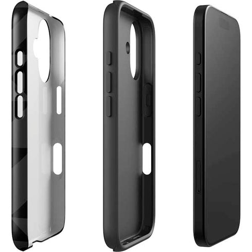 Black Geometric iPhone 16 Plus Impact Case